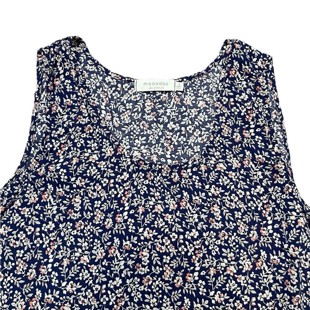 MODODOC Floral Sleeveless Blouse Size Small - Picture 3 of 6